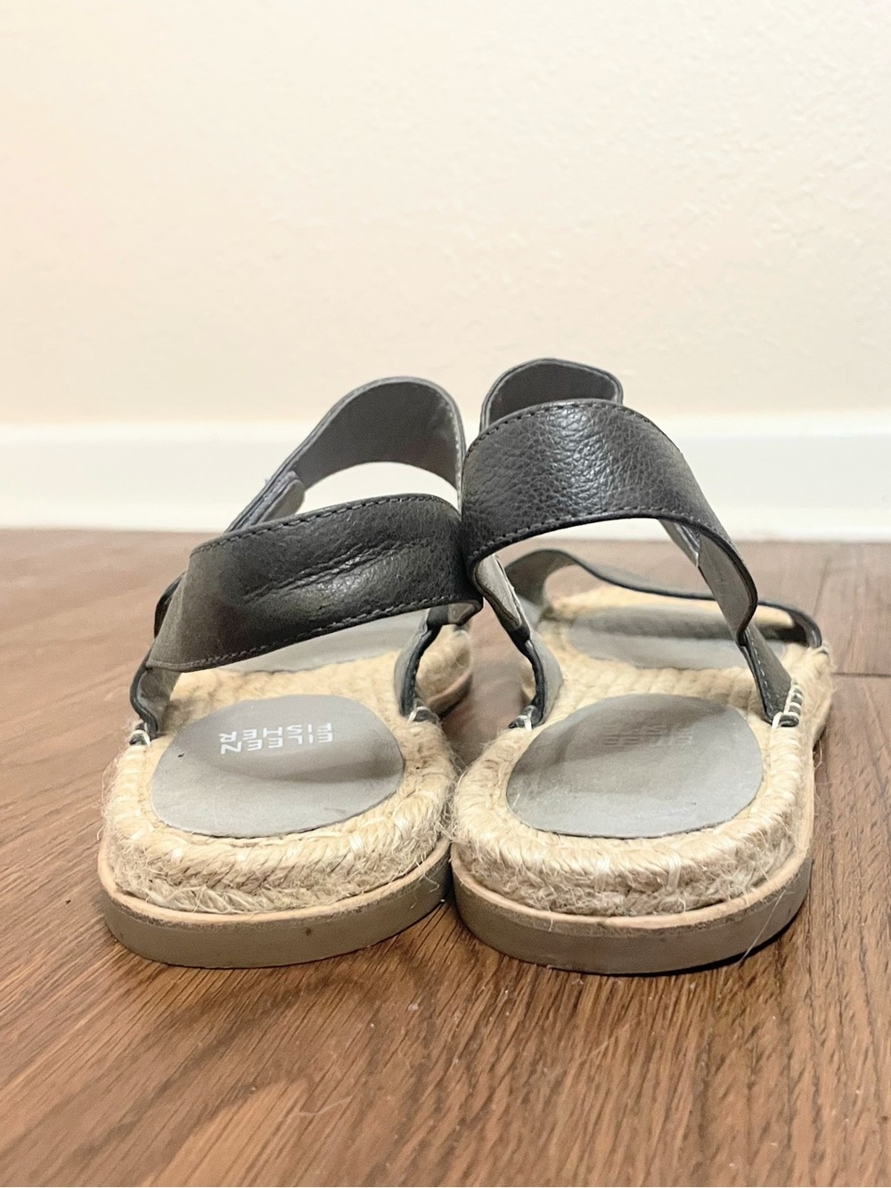 Eileen Fisher Max Bronze Leather Espadrille Sandals Size 8.5 - Picture 6 of 11